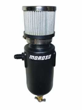Picture of Moroso Breather Tank/Catch Can -6An Male Inlet - Black Polyethylene