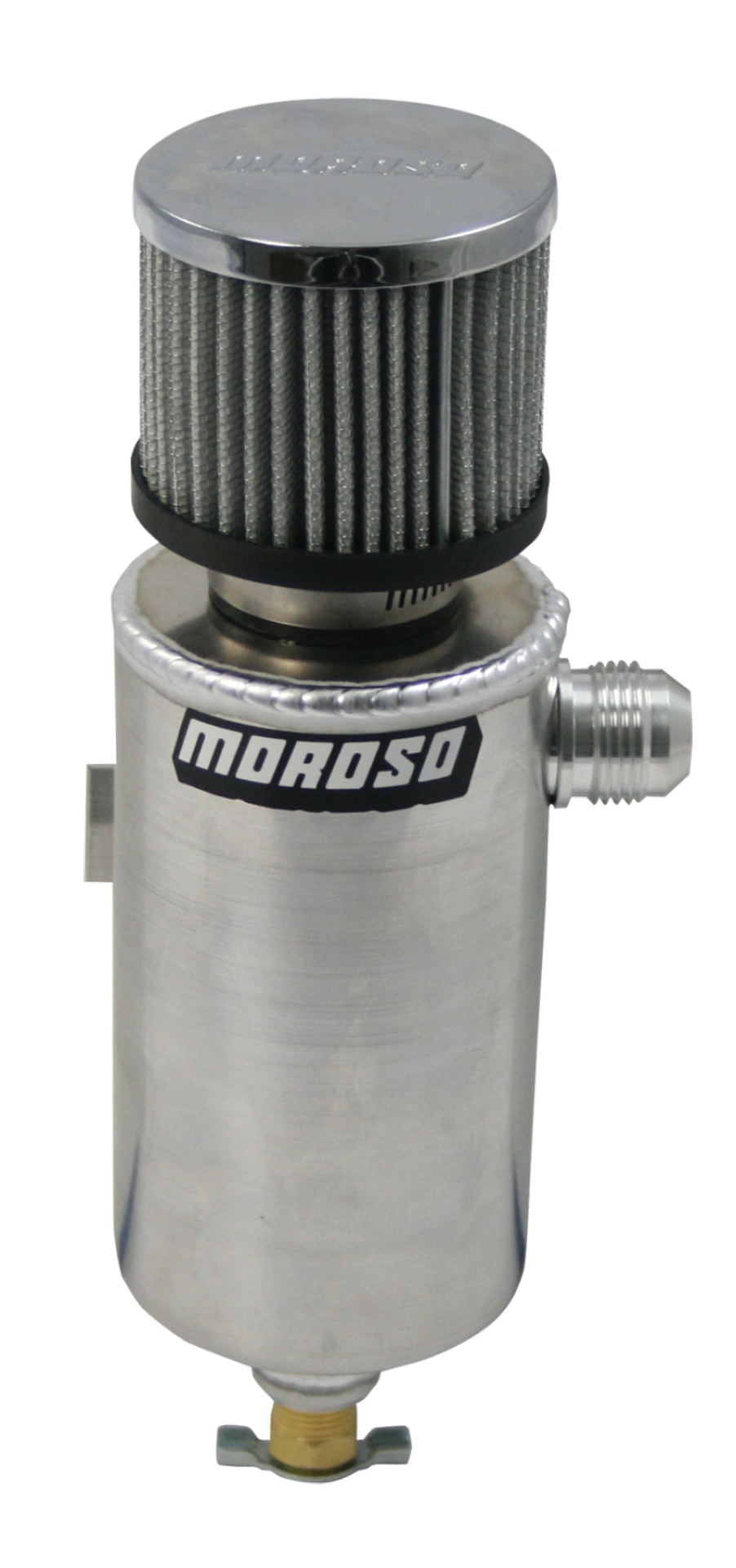 Picture of Moroso Breather Tank/Catch Can -12An Male Fitting - Roll Bar Mount - Aluminum