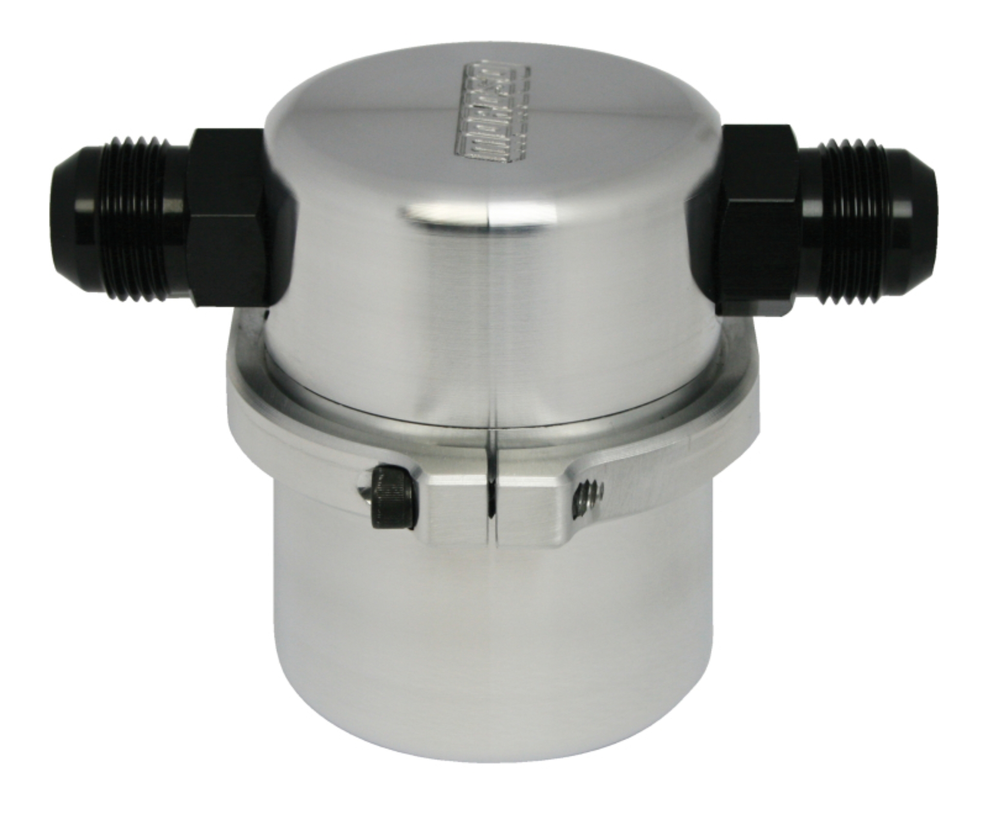 Picture of Moroso Universal Air/Oil Separator Catch Can -12An Inlet/Outlet - Billet Aluminum