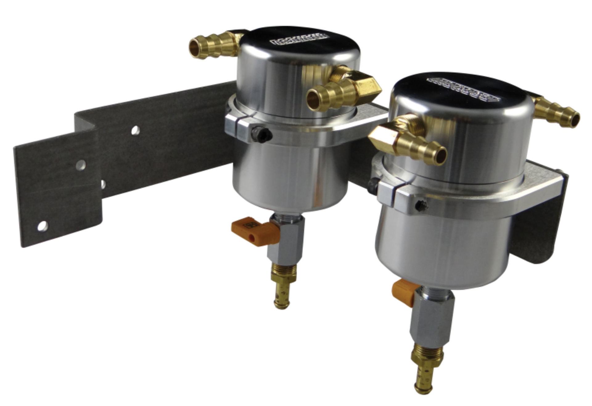 Picture of Moroso 08-14 Subaru STi (w/Top Mount Intercooler) Air/Oil Separator Catch Can - Billet Aluminum