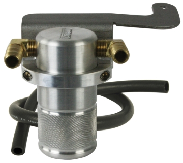 Picture of Moroso 11-14 Ford Mustang GT (w/Roush Supercharger) Air/Oil Separator Catch Can - Billet Aluminum