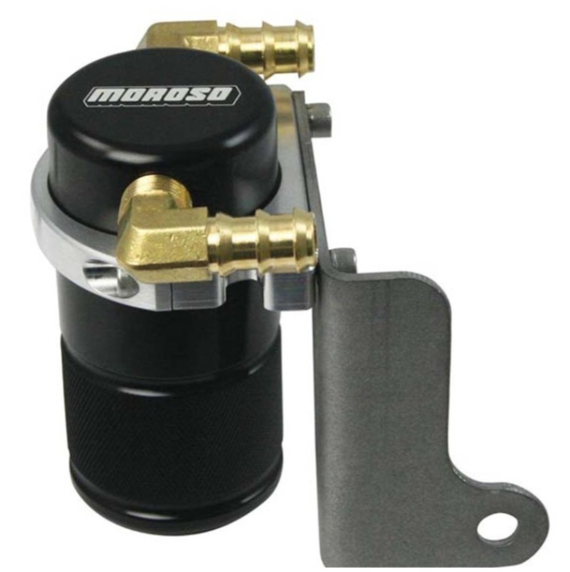Picture of Moroso 06-Up Dodge Charger/Challenger 6.1L Air/Oil Separator Catch Can - Billet Aluminum - Black
