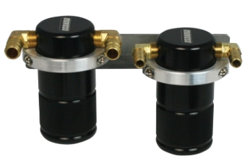 Picture of Moroso 04-07 Subaru STi/06-07 WRX Air/Oil Separator Catch Can - Small Body - Billet Aluminum - Black