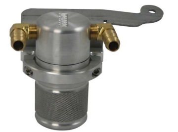Picture of Moroso 11-14 Ford Mustang V6 Air/Oil Separator Catch Can - Small Body - Billet Aluminum