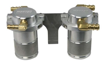 Picture of Moroso 08-14 Subaru STi (w/Front Mount Intercooler) Air/Oil Separator Catch Can - Billet Aluminum