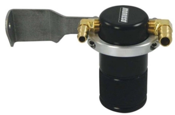 Picture of Moroso 07-14 Toyota Tundra Air/Oil Separator Catch Can - Small Body - Billet Aluminum - Black Finish