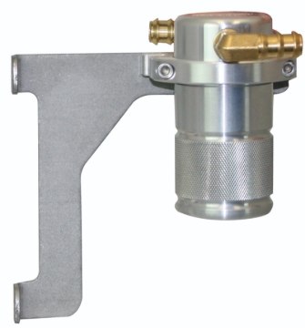 Picture of Moroso 12-18 Jeep 3.6L JK Air/Oil Separator Catch Can - Small Body - Billet Aluminum
