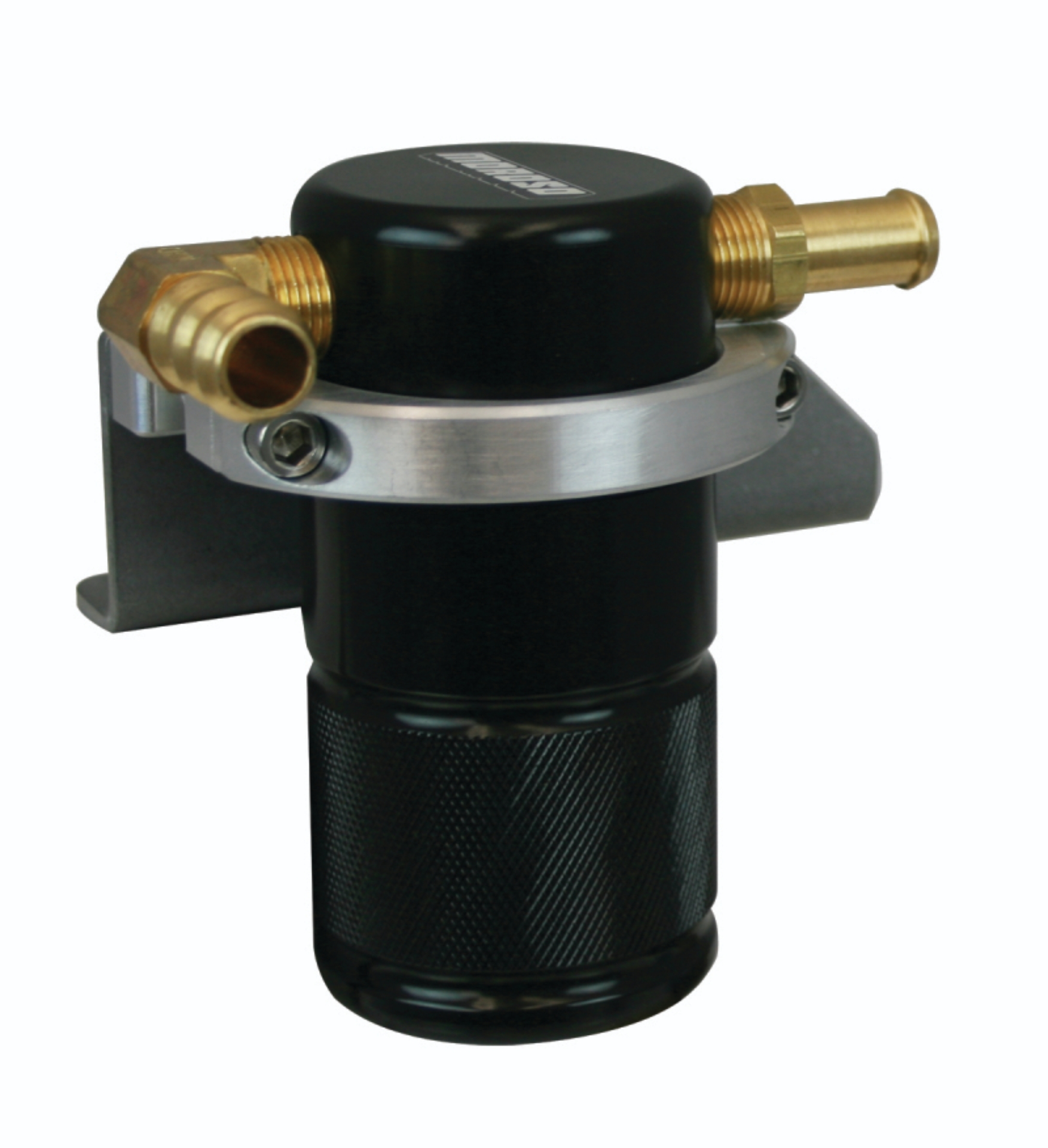 Picture of Moroso 10-14 Volkswagen Golf/Jetta 2.0T Air/Oil Separator Catch Can - Billet Aluminum - Black Finish