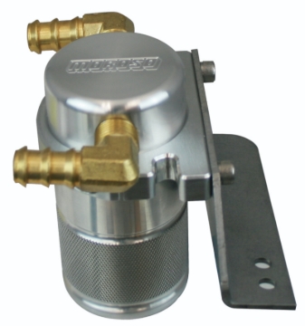 Picture of Moroso 11-14 Ford F-150 EcoBoost/5.0L Air/Oil Separator Catch Can - Small Body - Billet Aluminum