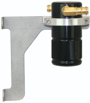 Picture of Moroso 12-18 Jeep 3.6L JK Air/Oil Separator Catch Can - Small Body - Billet Aluminum - Black Finish