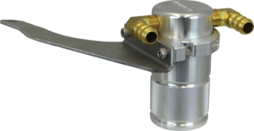 Picture of Moroso 15-17 Ford Mustang GT Air/Oil Separator Catch Can - Small Body - Billet Aluminum