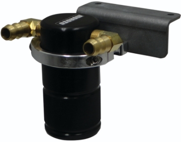 Picture of Moroso 15-19 Dodge Charger/Challenger Hellcat Air/Oil Separator Catch Can - Billet Aluminum - Black