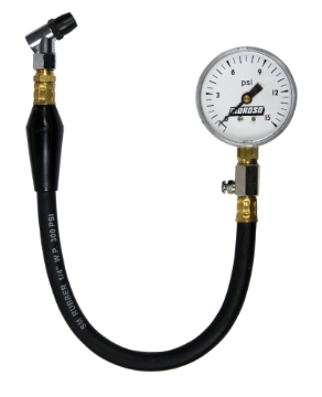 Picture of Moroso Tire Pressure Gauge 0-15psi - 2-5/8in Display - 2 Percent Accuracy