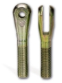 Picture of Moroso Clevis End - 1/2in-20 Thread on Shank - Chrome Moly Steel - Gold Iridite Finish - 2 Pack