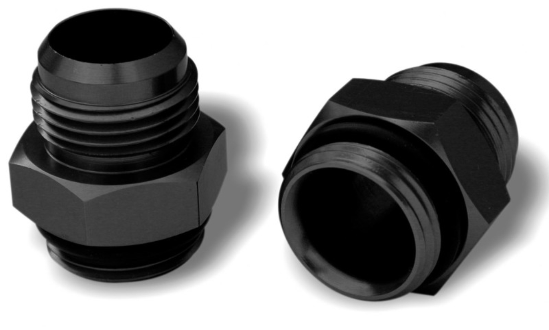 Picture of Moroso Vacuum Pump Fitting -12An (Use w/Part No 22640/22641/22642) - Blue Anodized Aluminum - 2 Pack