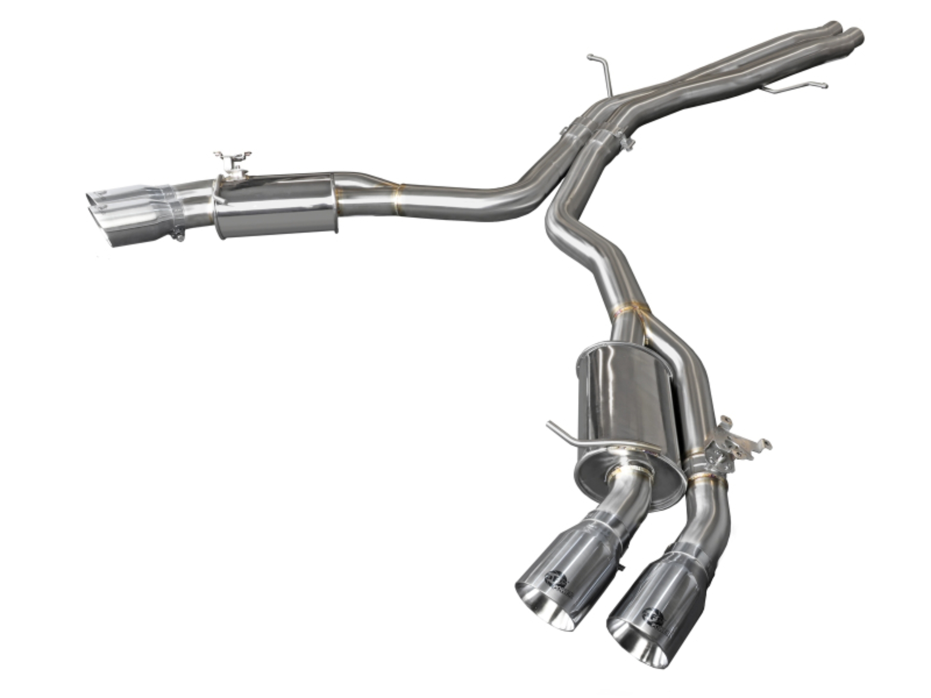 Picture of aFe 18-20 Audi RS5 Coupe MACH Force-Xp 3in to 2.5in 304 SS Axle-Back Exhaust System-Quad Polish Tips