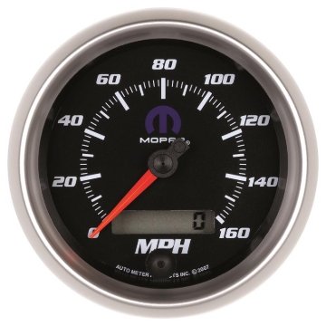 Picture of Autometer Mopar 3-3/8in 160 MPH Electric Programmable Speedometer Gauge - Black