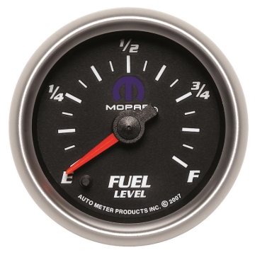 Picture of Autometer Mopar 2-1/16in 0-280 Ohm Programmable Fuel Level Gauge - Black