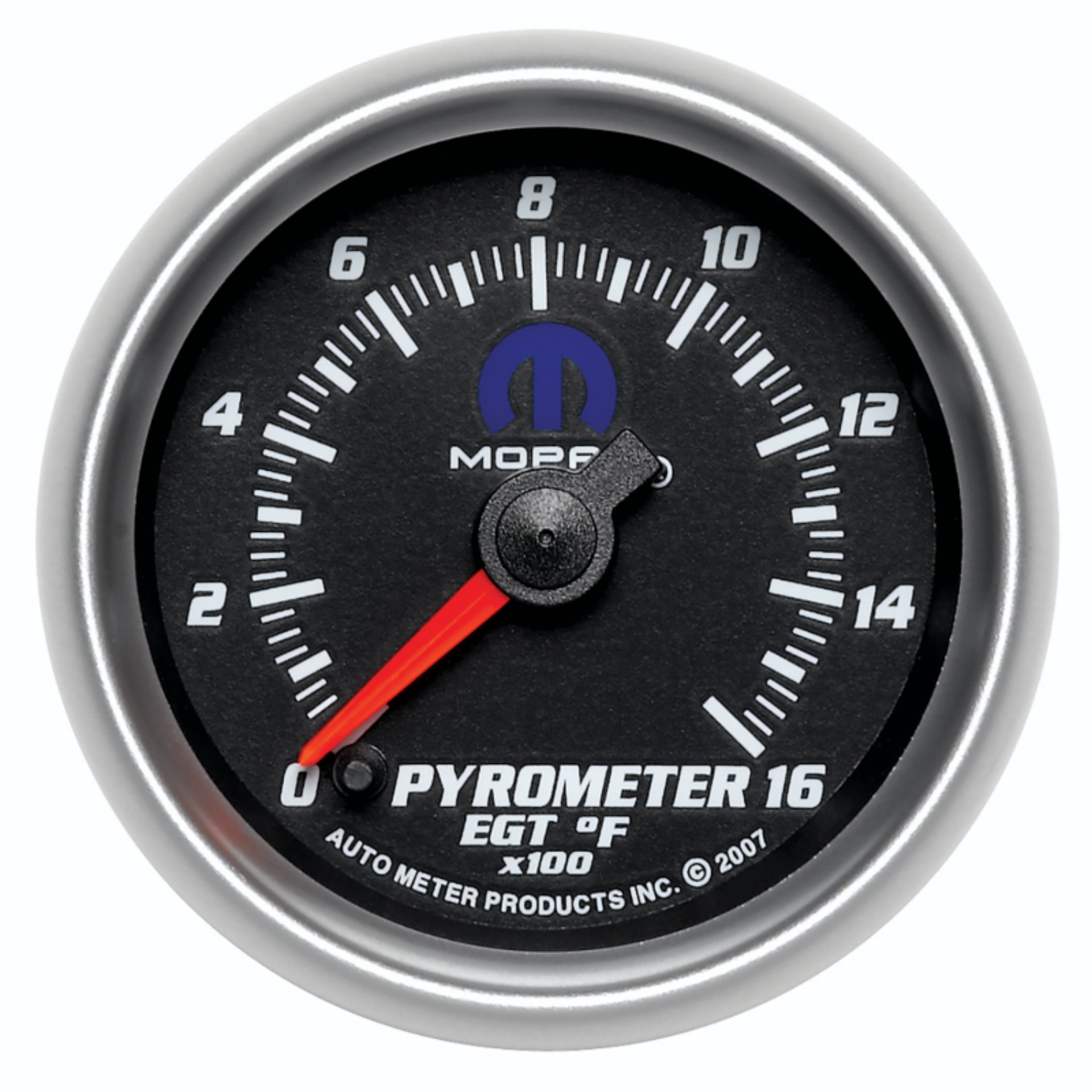 Picture of Autometer Mopar 2-1/16in 1600 Degree Digital Stepper Motor Pyrometer (EGT) Gauge - Black