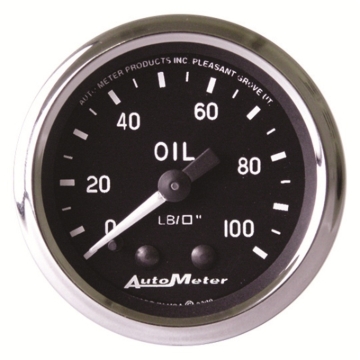 Picture of Autometer Cobra 2-1/16in 100 PSI Mechanical Oil Pressure Gauge