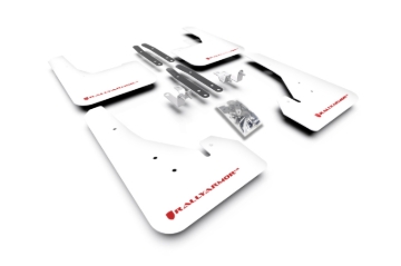 Picture of Rally Armor 18-26 Toyota Corolla Hatchback White UR Mud Flap Red Logo