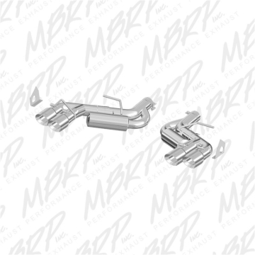 Picture of MBRP 2016 Chevy Camaro V8 6.2L 6spd 3in T409 Race Dual Axle Back w/ 4.5in Quad Dual Wall Tips