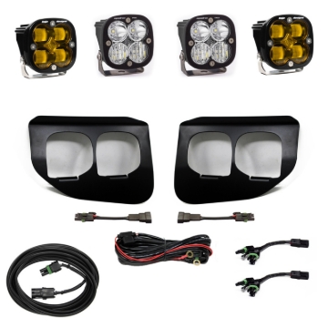 Picture of Baja Designs Ford Super Duty (20-On) Fog Lights Dual FPK Amber SAE/Pro DC Baja Designs