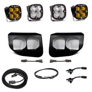 Picture of Baja Designs 2020+ Ford Super Duty Fog Lights FPK Amber SAE/Pro DC Baja Designs w/Upfitter