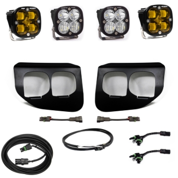 Picture of Baja Designs Ford Super Duty (20-On) Fog Lights FPK Amber SAE/Sport DC Baja Designs w/Upfitter
