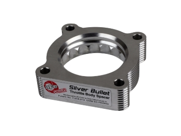 Picture of aFe 07-12 Dodge 1500 / 07-12 Dodge Dakota V6 3.7L Silver Bullet Throttle Body Spacer - Silver