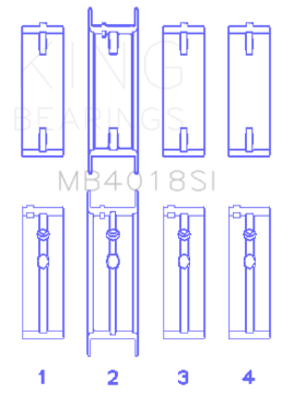Picture of King Engine Bearings Holden 231 (3800) V6 (Size STD) Main Bearing Set