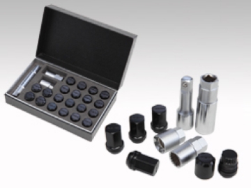 Picture of Rays M12x1.50 19mm Hex w/ 2 Piece Double Lock Nut Set - Black