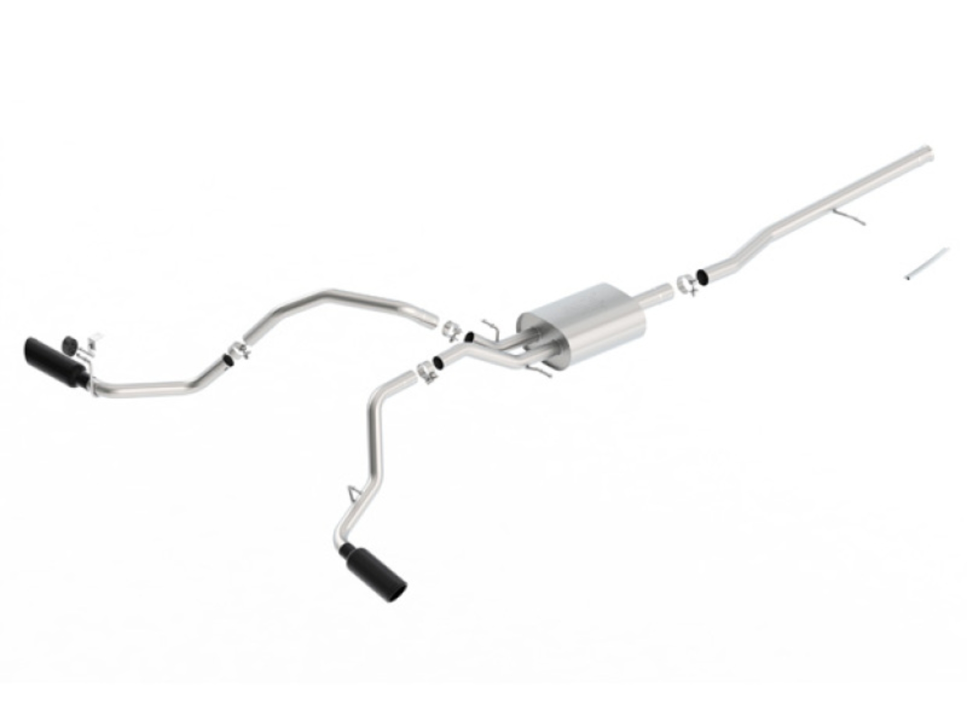 Picture of Borla 14-16 Chevrolet Silverado 1500 5.3L ATAK Catback Exhaust w/ Black Chrome Tips