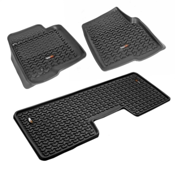 Picture of Rugged Ridge Floor Liner Front/Rear Black 2009-2014 Ford F-150 / Raptor Regular / S-Cab / S-Crew