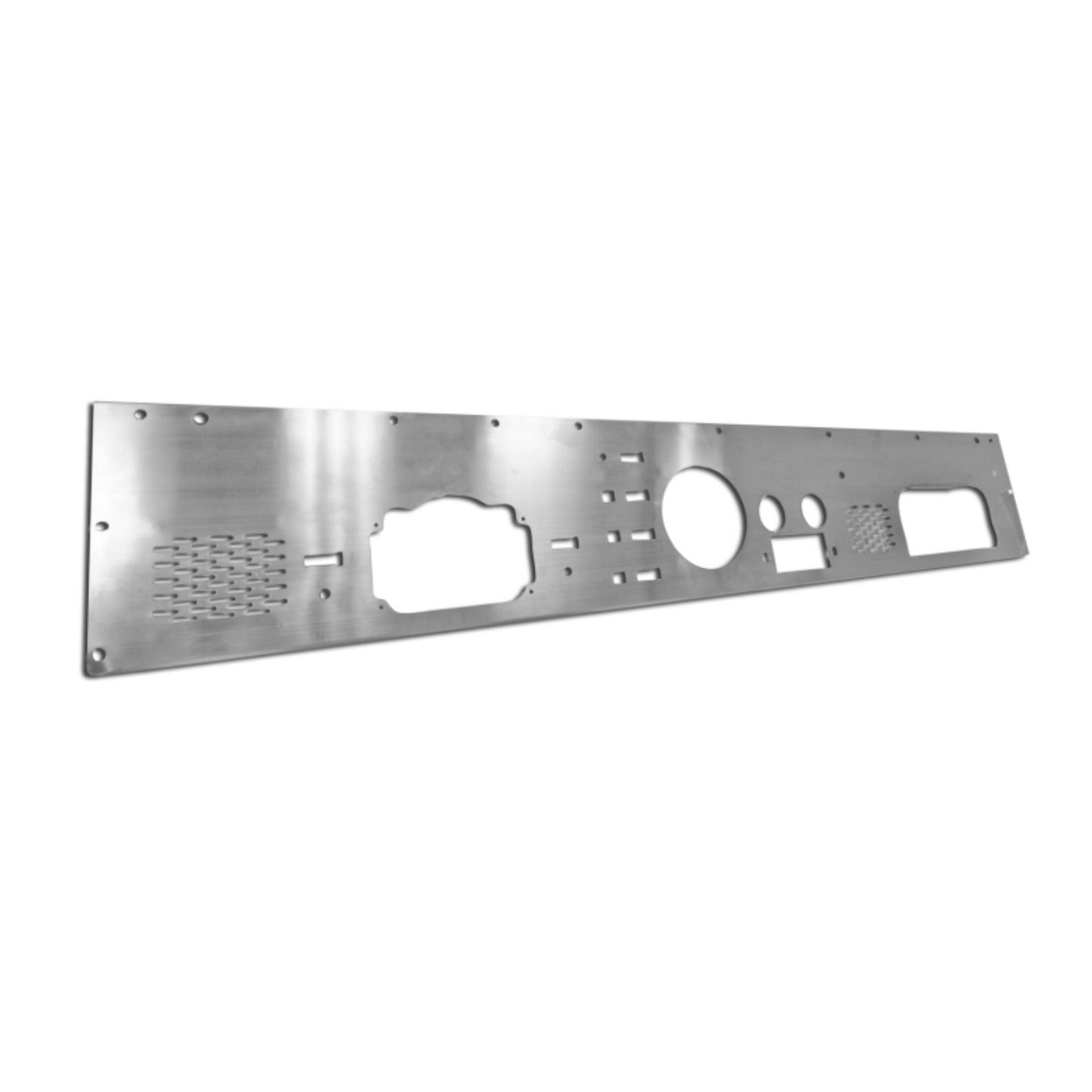 Picture of Rugged Ridge 76-86 Jeep CJ Stainless Steel Dash Panel w/ Gauge / Radio / Speaker Cut-Outs