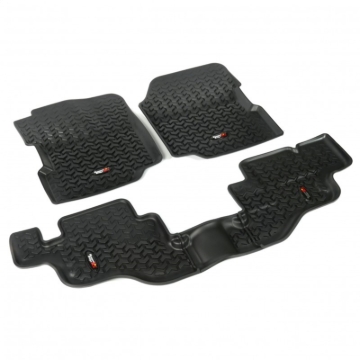 Picture of Rugged Ridge Floor Liner Front/Rear Black 1976-1986 Jeep CJ-7 / Jeep Wrangler 87-95 / YJ