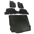 Picture of Rugged Ridge Floor Liner Front/Rear/Cargo Black 2011-2018 Jeep Wrangler Unlimited JK 4 Dr