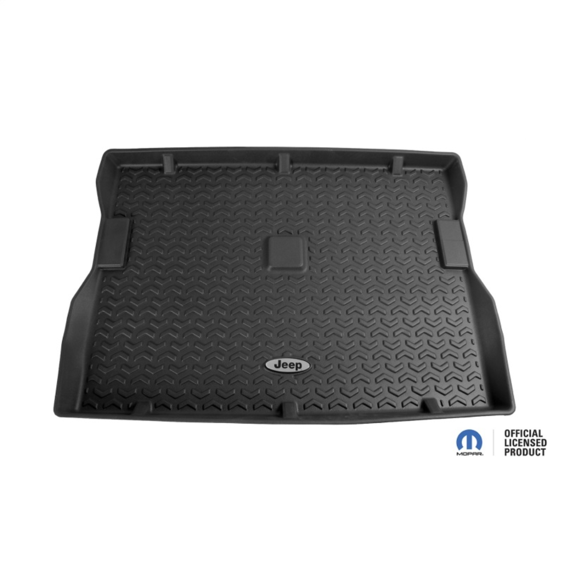 Picture of Rugged Ridge Floor Liner Cargo Black 1976-1986 Jeep Logo CJ-7 / 87-95 Jeep Wrangler YJ