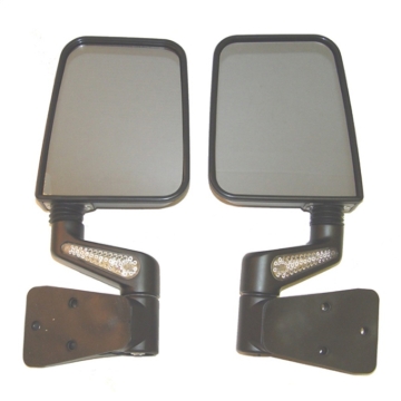 Picture of Rugged Ridge 87-02 Jeep Wrangler YJ/TJ Black Heated Door Mirror Kit w/ LED Signals