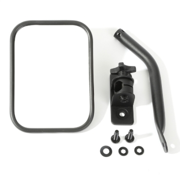 Picture of Rugged Ridge 97-18 Jeep Wrangler Textured Black Rectangluar Quick Release Mirror Kit