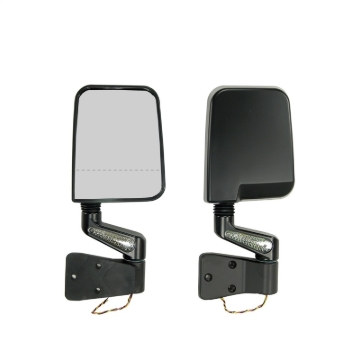 Picture of Rugged Ridge 87-02 Jeep Wrangler YJ/TJ Black Dual Focus Door Mirror Kit w/ LED Signal