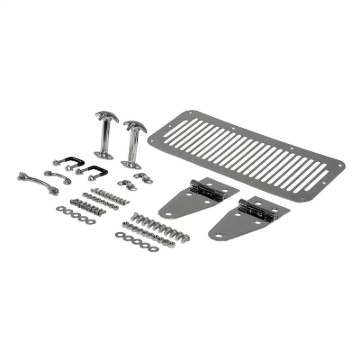 Picture of Rugged Ridge 76-86 Jeep CJ / 87-95 Jeep Wrangler Stainless Steel Hood Dress Up Kit
