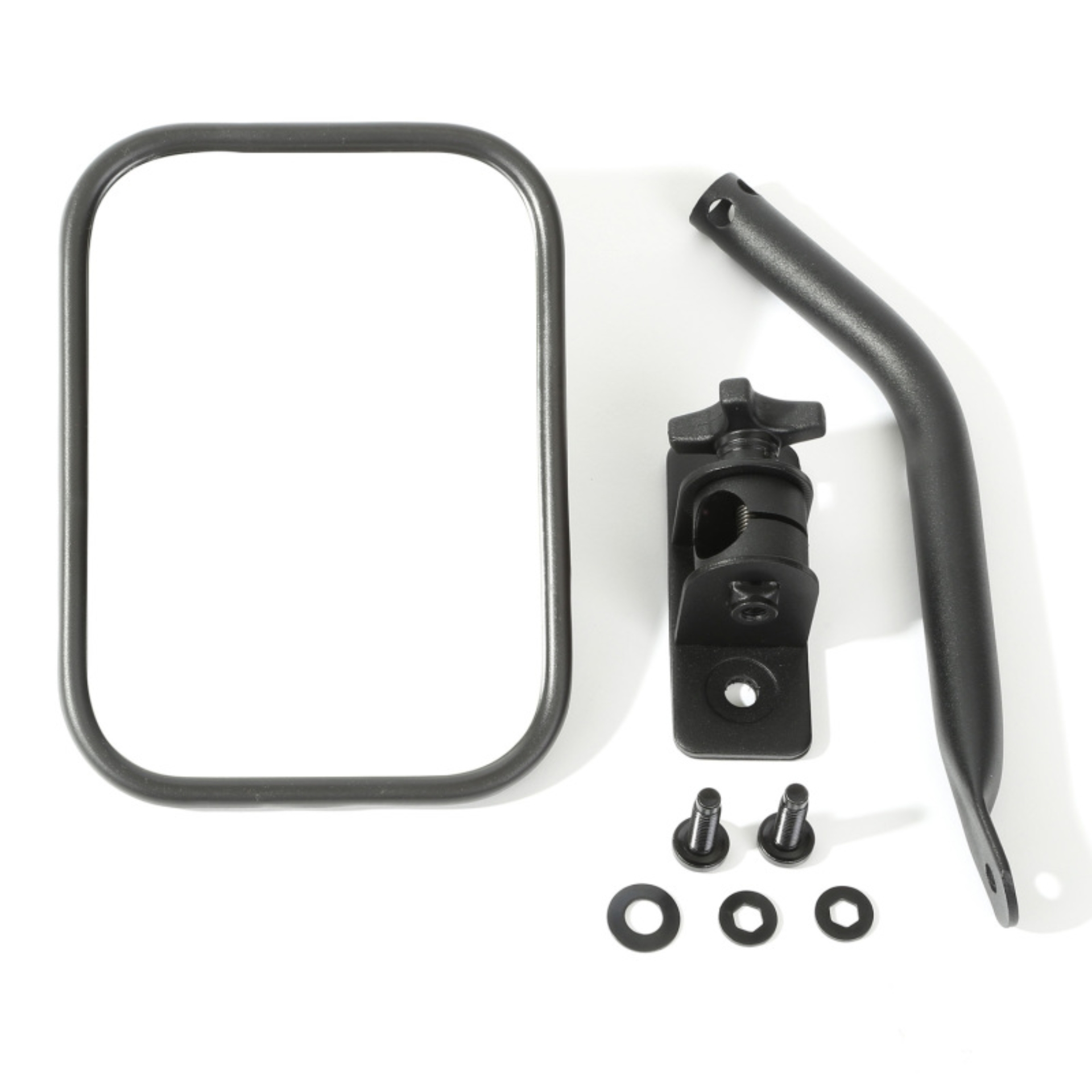 Picture of Rugged Ridge 97-18 Jeep Wrangler Textured Black Rectangluar Quick Release Mirror