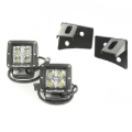 Picture of Rugged Ridge 07-18 Jeep Wrangler JK Square Windshield LED Light Kit w/ Brackets