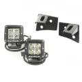 Picture of Rugged Ridge 07-18 Jeep Wrangler JK Square Windshield LED Light Kit w/ Brackets