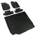 Picture of Rugged Ridge Floor Liner Front/Rear/Cargo Black 2007-2010 Jeep Wrangler JK 2 Dr