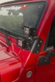 Picture of Rugged Ridge 97-06 Jeep Wrangler TJ Textured Black Dual A-Pillar Light Mount