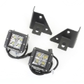 Picture of Rugged Ridge 76-95 Jeep Wrangler CJ/YJ Square Windshield LED Kit w/ Brackets