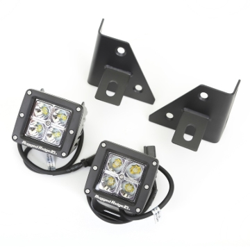 Picture of Rugged Ridge 76-95 Jeep Wrangler CJ/YJ Square Windshield LED Kit w/ Brackets