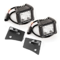 Picture of Rugged Ridge 07-18 Jeep Wrangler JK Dual Cube Windshield LED Kit w/ Brackets